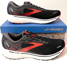 Brooks Ghost 14 Men’s Size 11.5 Carbon Neutral Running Shoes Black/Red Worn Once - £56.93 GBP