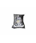 Halloween Throw Pillow Skeleton Embroidered Holiday Home Bedding Decor NEW - $12.32