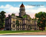 Kosciusko County Courthouse Warsaw Indiana IN UNP Linen Postcard Y4 - $3.91