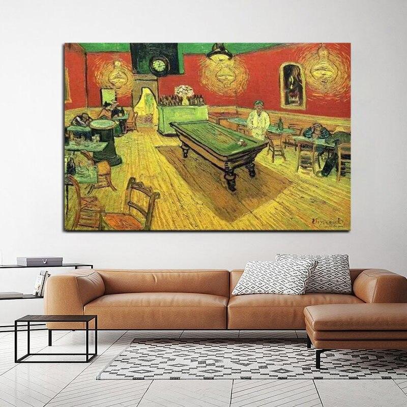 Hand Painted Van Gogh Famous Oil Paintings Night Café Canvas Wall Art Decoratio
