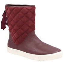 Isaac Mizrahi Live Women Quilted Booties Alma Size US 10M Mulberry Red Suede - £21.12 GBP