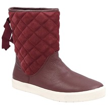 Isaac Mizrahi Live Women Quilted Booties Alma Size US 10M Mulberry Red Suede - £20.37 GBP