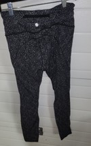 Womens Small Athleta Yoga Stretch Wok Out Pants Speckle Black &amp; White - £11.76 GBP