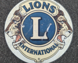 Vintage Lions Club International 30” Round Metal Sign Service Organization - £136.12 GBP