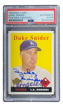Duke Snider Signé 2005 Topps #75 Brooklyn Dodgers &#39;Échange&#39;Carte PSA / DNA - £54.25 GBP