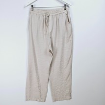 Zara - NEW - Flowing Cropped Trousers - Beige - 2XL - £15.03 GBP