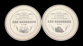 Vintage Gien France Le Gourmand Les Desserts Plates Set 6 – 8.75" Hand-Painted image 5