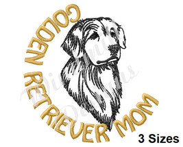 Golden Retriever Mom - Machine Embroidery Design - £2.72 GBP