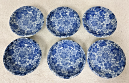 6 Vintage Blue White Cherry Blossom Sakura Design Porcelain Sauce Nut Di... - $19.80