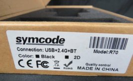 Symcode Bluetooth 2D Barcode Scanner 1D 2D QR Wireless Portable Back Clip Barcod - £30.58 GBP