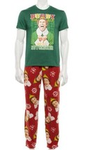 Mens Pajamas 2 pc Holiday Christmas Buddy The Elf Nutcracker Top &amp; Pants... - £22.07 GBP