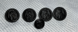 WW1 US Marine Corps USMC Military Waterbury Co Button 5 Shank Coat Buttons - £39.92 GBP