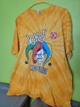 Joker Mad Energy T-shirt Tee Yellow Tye Dye Double Sided Circle K Adult XL - £31.25 GBP