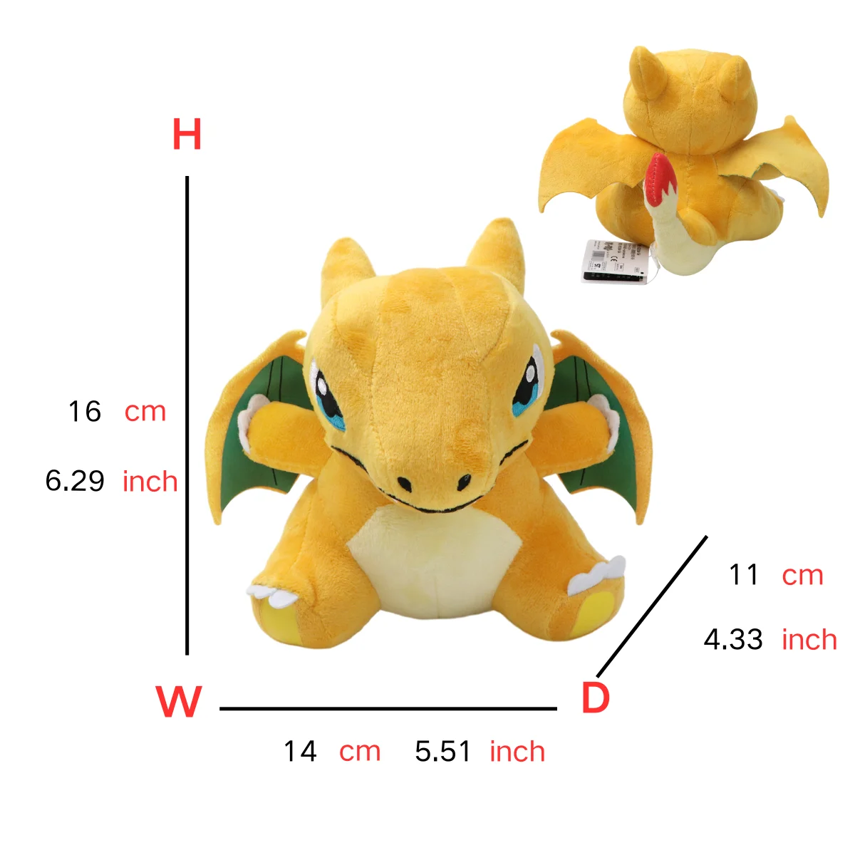 Mega Charizard Y Perfect Gift! Plush Doll Pokemon Anime - £13.25 GBP