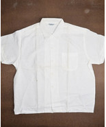 Vintage California Sanforized Short Sleeve Shirt Men L White Striped Loo... - £32.70 GBP