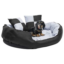 Reversible &amp; Washable Dog Cushion Grey and Black 85x70x20 cm - £29.03 GBP