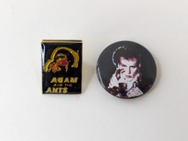 Vintage Adam Ant Pins from 80&#39;s Enamel Lapel Hat Tac Lot of 2  - £4.70 GBP