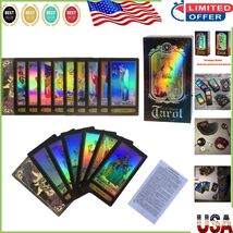 High-Quality Tarot Cards Set of 78 with Vibrant Designs - English Instru... - $262.55 MXN