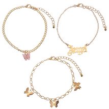 New Leg Foot Jewelry Bohemian Butterfly-shape Anklets Multilayer Bracelet Set An - £8.28 GBP+