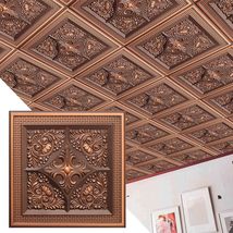 Dundee Deco Rustic Floral Antique Copper Glue Up or Lay in, PVC 3D Decorative Ce - £15.44 GBP+