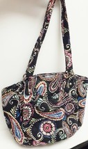 VERA BRADLEY BANDANA SWIRL Shoulder Bag Purse Tote Handbag Floral Paisley - £27.10 GBP