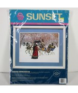 SUNSET 11070 &quot;WINTER IMPRESSIONS&quot; CREWEL EMBROIDERY KIT 1992 16&quot; x 12&quot; N... - $28.89