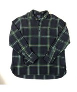 Ralph Lauren Polo Mens Flannel Emmons Pullover Green Plaid Long Sleeve S... - $564.09 MXN
