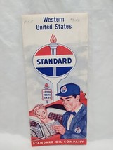 Vintage Western United States Standard Oil Company Brochure Travel Map - £21.71 GBP