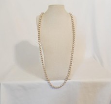 Charter Club 42&quot; Silver-Tone Platinum Simulated Pearl Long Necklace H974 $38 - £10.37 GBP