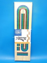 Cribbage Board Continuous 3 Track Solid Wood Tri Color We Games Classic - $13.85