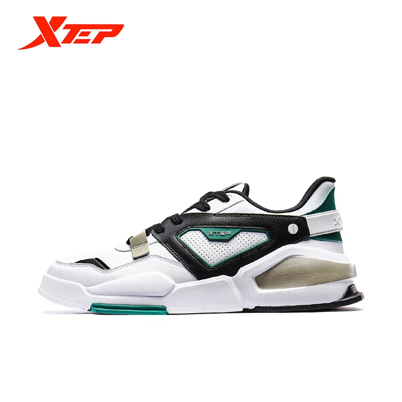 Xtep Man&#39;s Skateding Shoes Winter Fashion PU Leather work  Men Basic Flat -Up Ca - £252.76 GBP