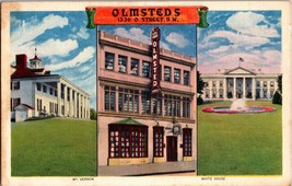 Vtg Postcard, Olmsteds Restaurant, 1330 B. Street, Washington D.C. - £6.50 GBP