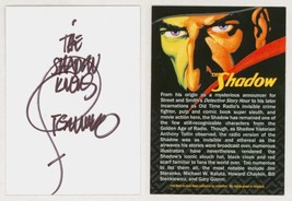 Jim Steranko Signature &amp; &quot;The Shadow Knows&quot; SIGNED Card ~ OTR / Pulp Hero - $98.99