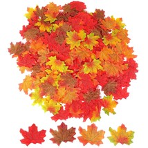 200Pcs 8Cm/3.1Inch Assorted Color Artificial Maple Leaves Fall Leaves For Weddin - £11.85 GBP
