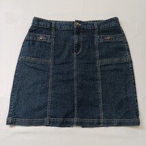 Christopher & Banks RN#55826 Women's Blue Cotton Blend Denim Skirt Size 14 image 13