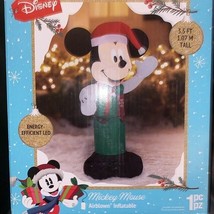 Gemmy Mickey Mouse Christmas Inflatable 3.5 Feet Lights Up Yard Decor - £39.68 GBP