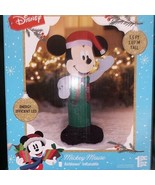 Gemmy Mickey Mouse Christmas Inflatable 3.5 Feet Lights Up Yard Decor - $68.23 CAD