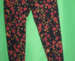 Lularoe Floral Pattern Black Pants Women&#39;s One Size - £19.41 GBP