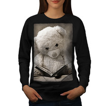 Wellcoda Fairytale Teddy Bear Womens Sweatshirt, Book Casual Pullover Jumper - £22.77 GBP+