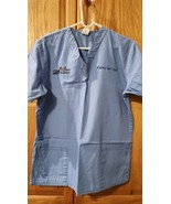 WS Gear Size Med. Medical Scrub Top Uniform Light Blue Monogrammed  - €4,18 EUR