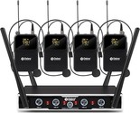 Audio Pro Uhf 4 Channel Wireless Microphone System With Lavalier Headset... - $239.99