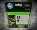 HP 63XL Black Ink Cartridge High Yield Factory Sealed EXP 12/23 Genuine OEM - $29.39