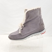 Cole Haan ZeroGrand Shearling Gray Suede Waterproof Fur Chukka Bootie Si... - $41.32