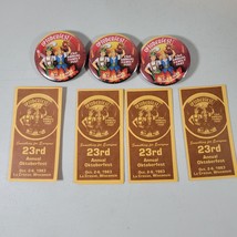 Vintage Oktoberfest 1983 Souvenir Lot La Crosse Wisconsin Buttons Small Schedule - £11.27 GBP