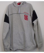 P Miller Gray Black Red Long Sleeve Hooded Sweatshirt Men Size 2XL - £19.71 GBP