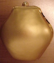 Sasha Gold Metal Purse with Leather Lining 5&quot; - £47.55 GBP