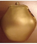 Sasha Gold Metal Purse with Leather Lining 5&quot; - £47.55 GBP