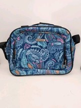 Tag Heuer Ridgefield Blue Paisley Luggage shoulder bag attaches suitcase... - $40.15