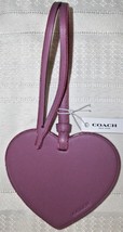 Coach 21517 Boxed Leather Heart Charm Ornament Glitter Edges NWT Primrose - £23.12 GBP
