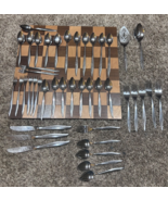 Oneida Oneidacraft Deluxe Textura VTG Stainless Flatware 43 piece set - $49.99